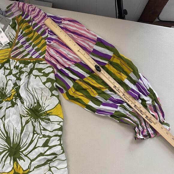 Blank London Top Womens XL Retro Floral Mod Balloon Sleeve Boho Anthropologie - Picture 7 of 14